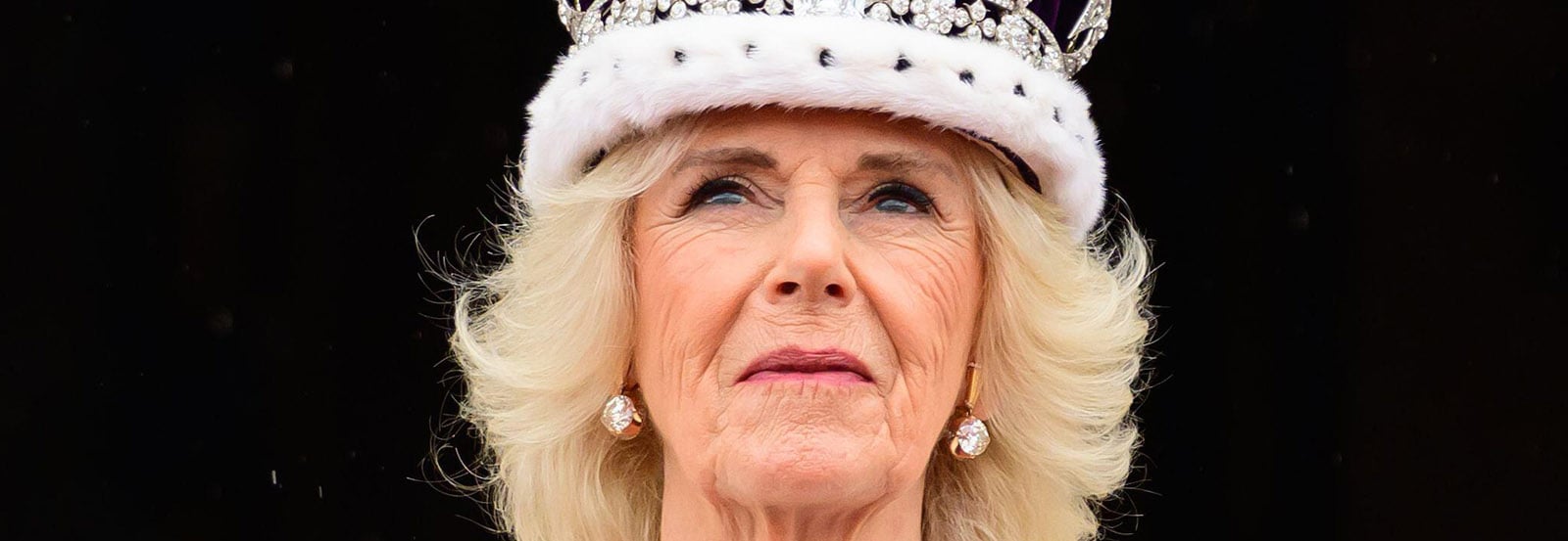 Queen Camilla wearing a crown